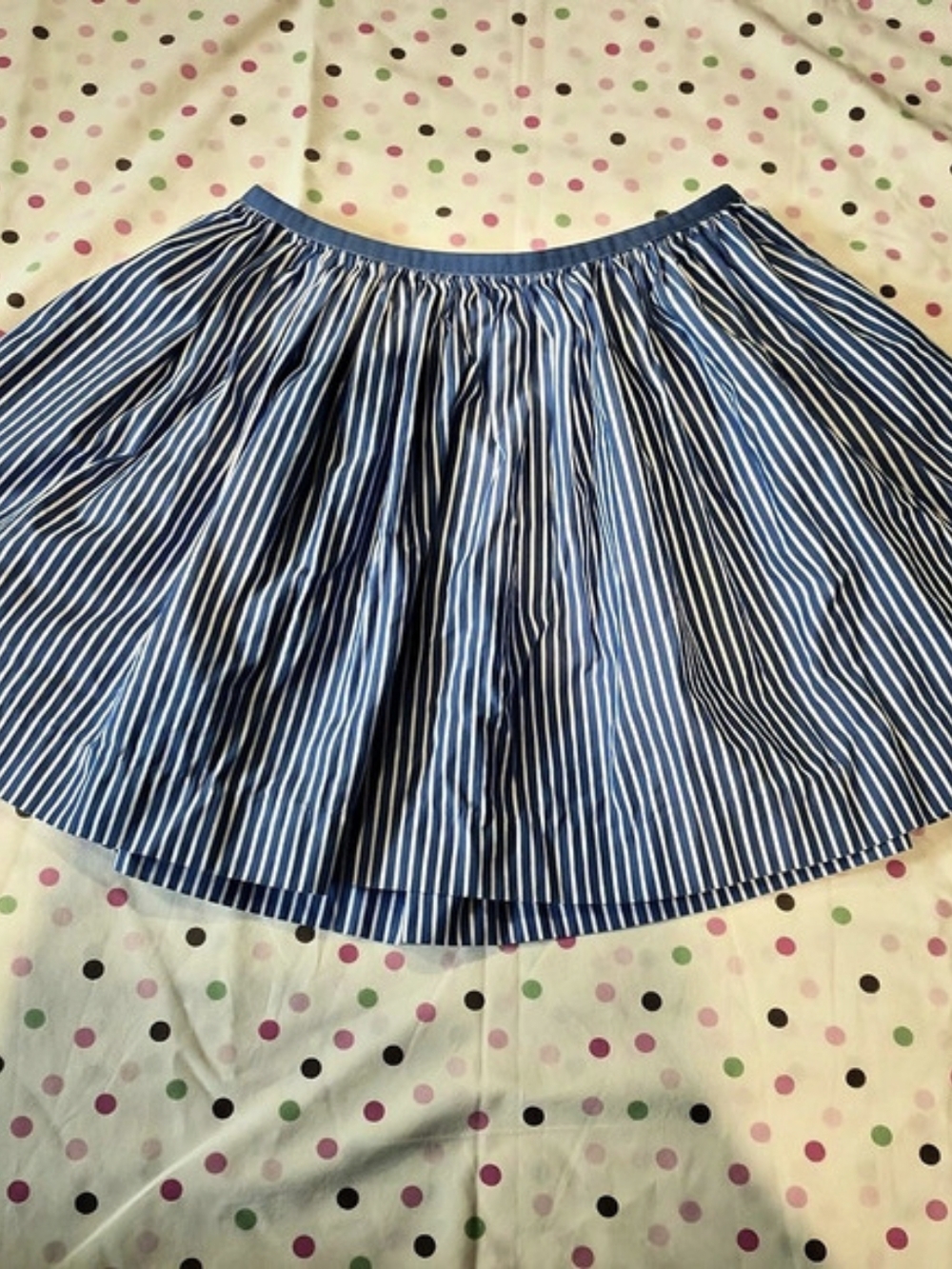 Polo Ralph Lauren Striped Cotton Pleated Skirt Mini Skirt Blue & White Size Kids